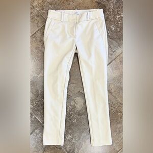 LOFT Modern Skinny Ankle Slacks. Cream size 00P